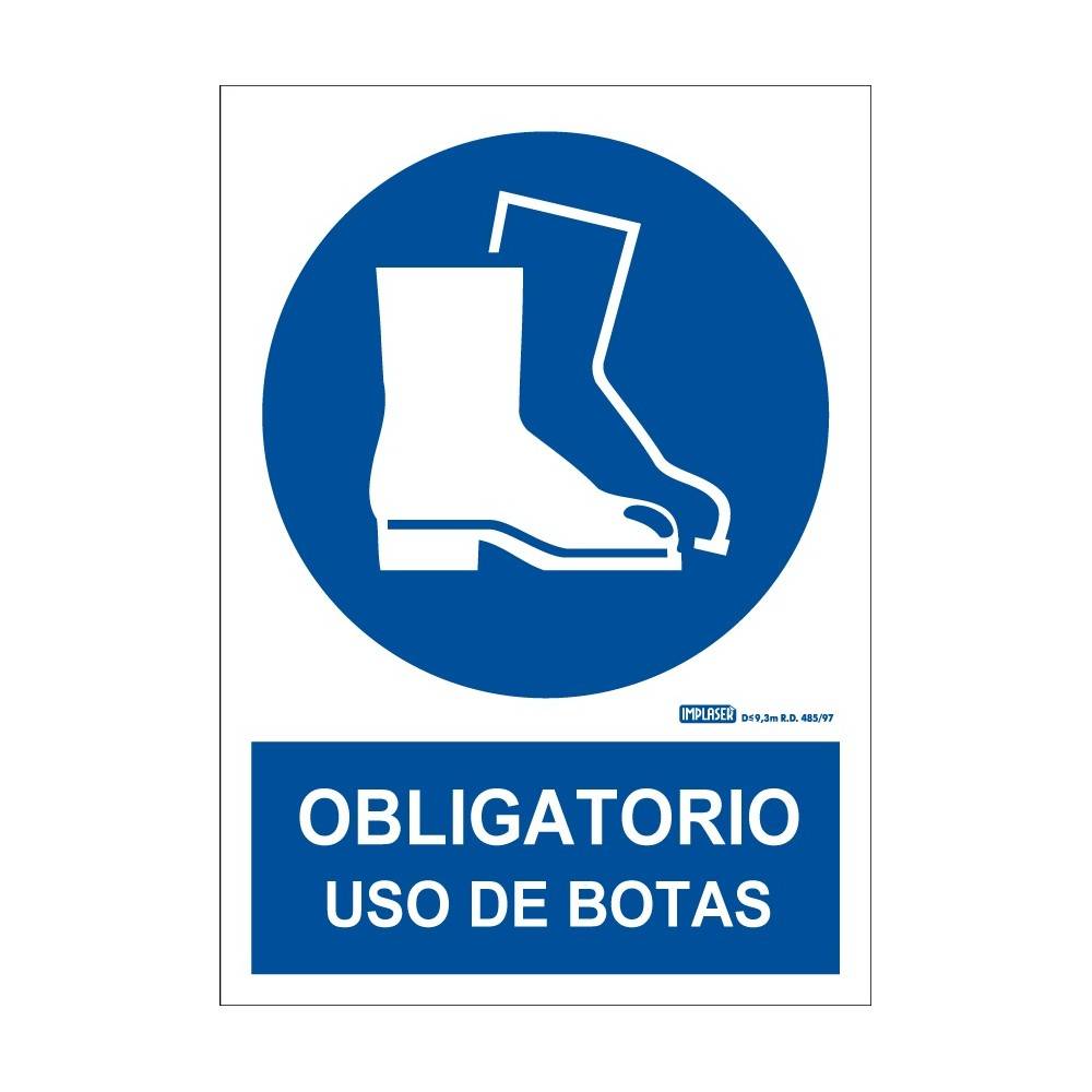 señal es obligatorio el use de las botas