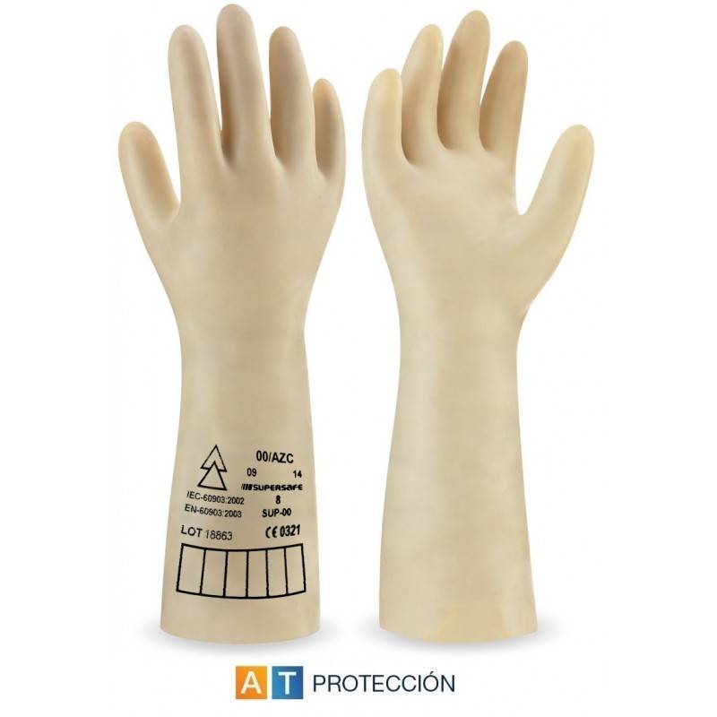 Guantes electrosoft látex CLASE 00 Beige