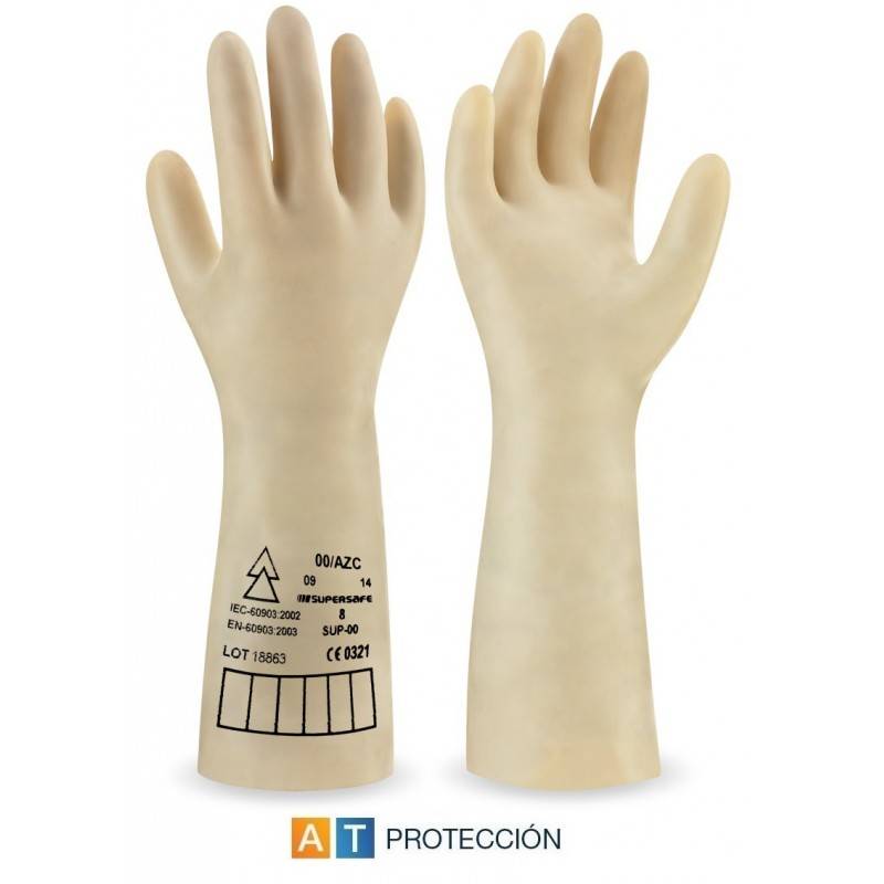 Guantes electrosoft látex CLASE 0 Beige