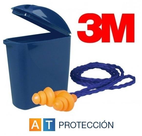 3M™ Tapones auditivos reutilizables con cordón, 90586-10DC, 10 packs por  caja