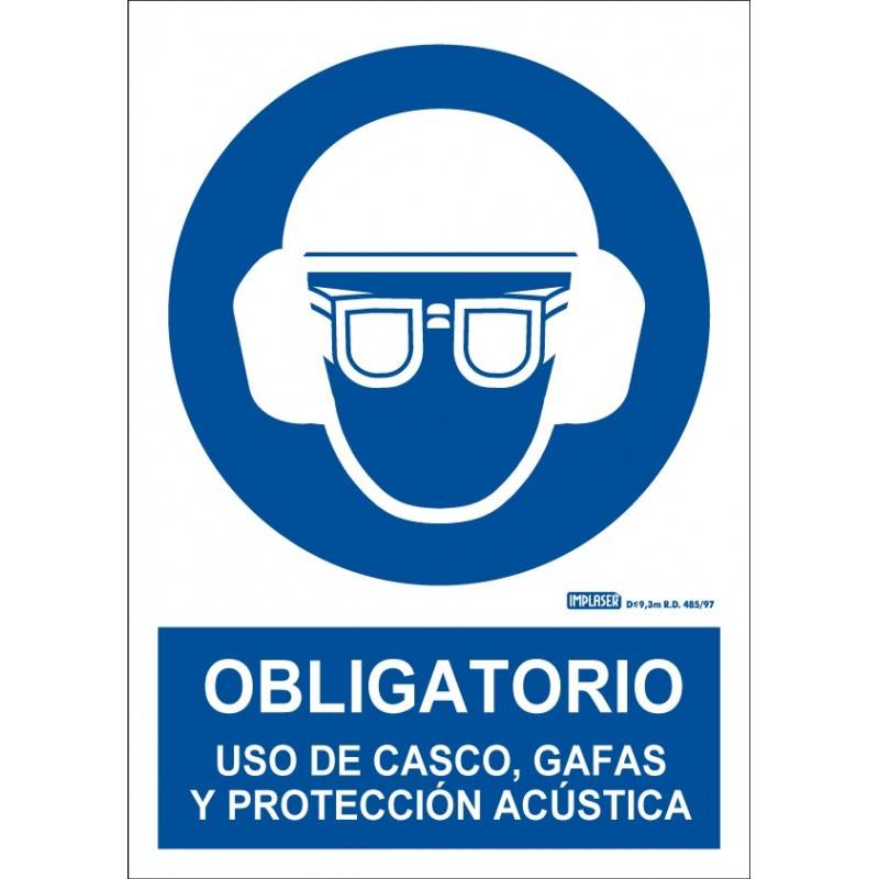 ES OBLIGATORIO EL USO DE CASCO,GAFAS Y PROTECCIÓN ACÚSTICA A4 Y A3