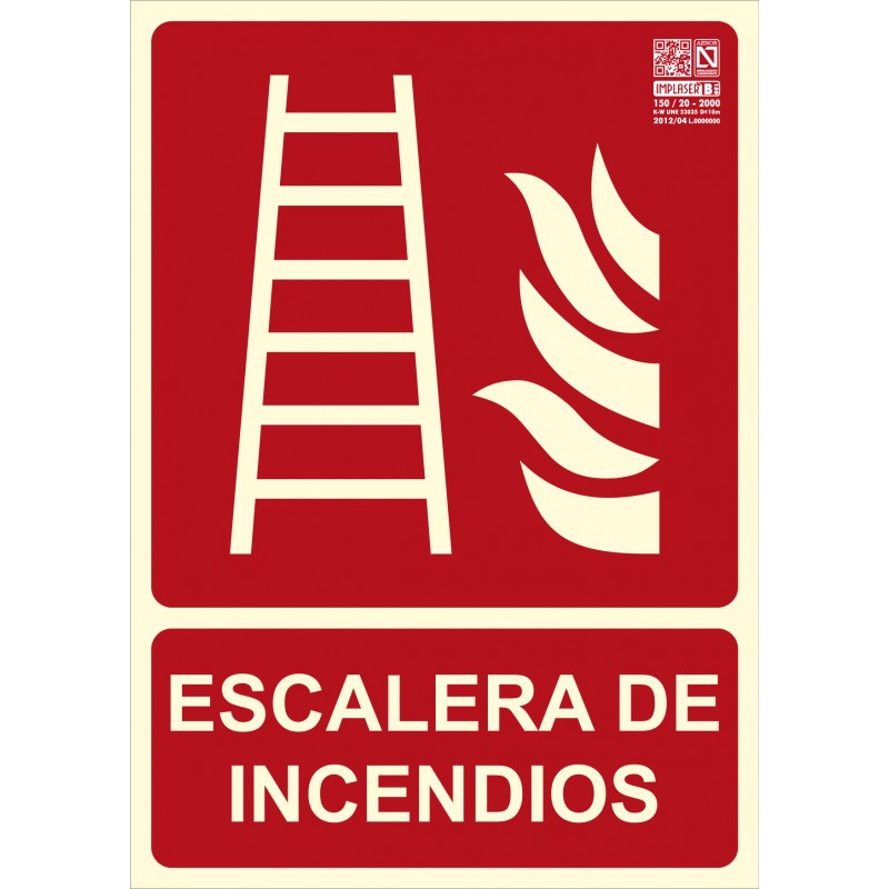 SEÑAL ESCALERA DE INCENDIOS A4