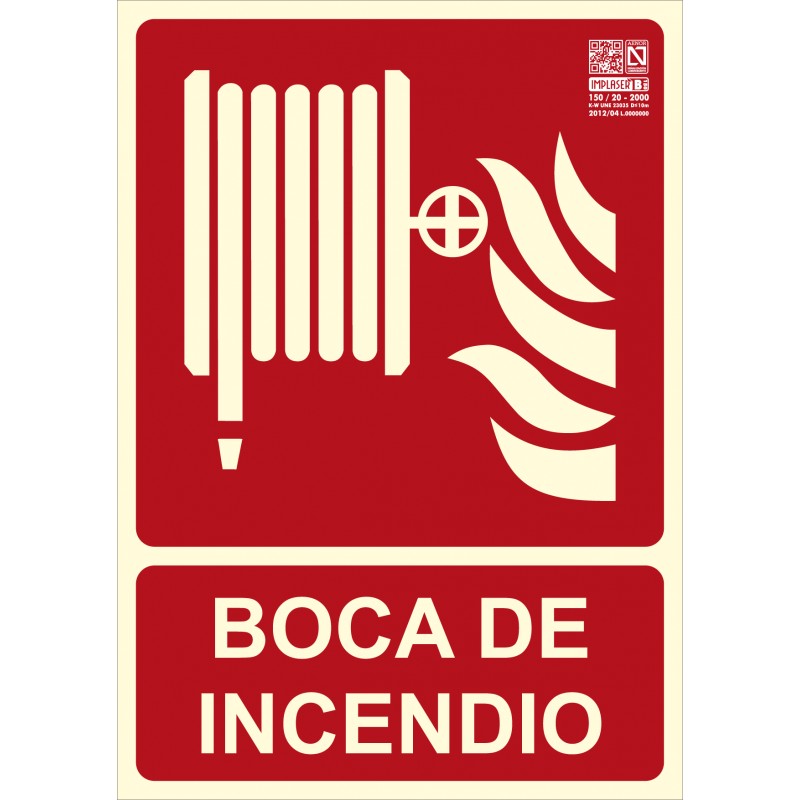 SEÑAL BOCA DE INCENDIO A4 Y A3