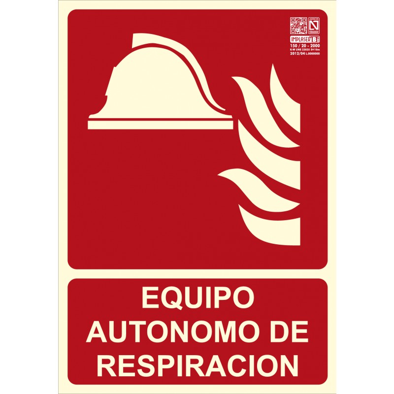 SEÑAL EQUIPO AUTÓNOMO DE RESPIRACIÓN  A4