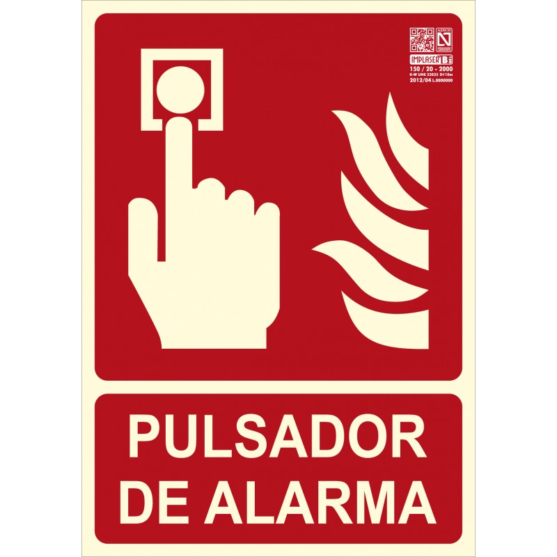 SEÑAL PULSADOR DE ALARMA  A4 Y A3