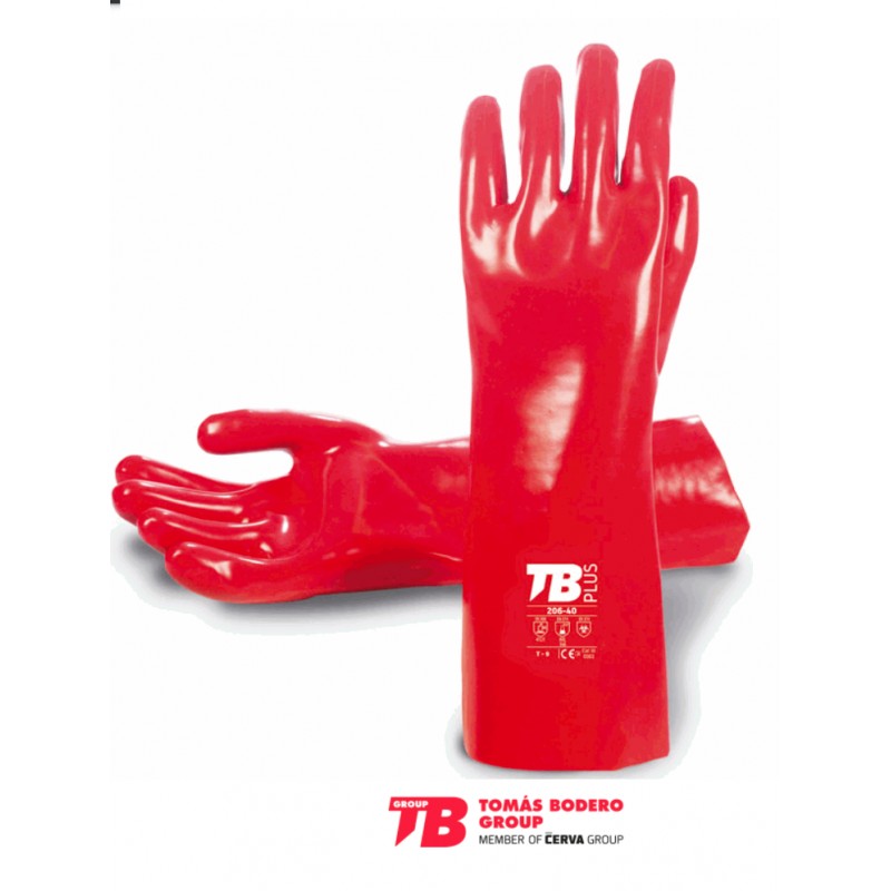 Guantes PVC Rojos 40 cm Tomas Bodero