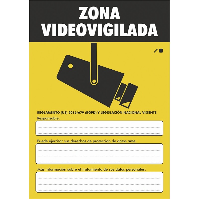 señal zona videovigilada