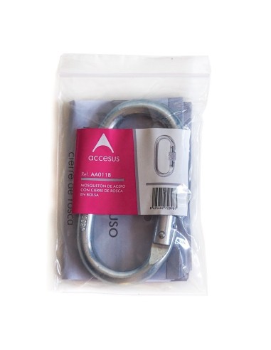 Oferta Pack 2 mosquetones acero rosca Accesus