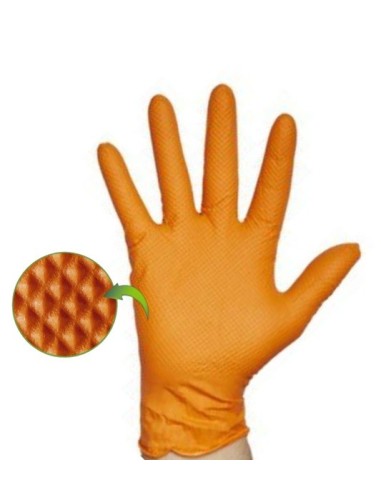 Guante Rubberex Gentle Grip nitrilo naranja - AT PROTECCIÓN