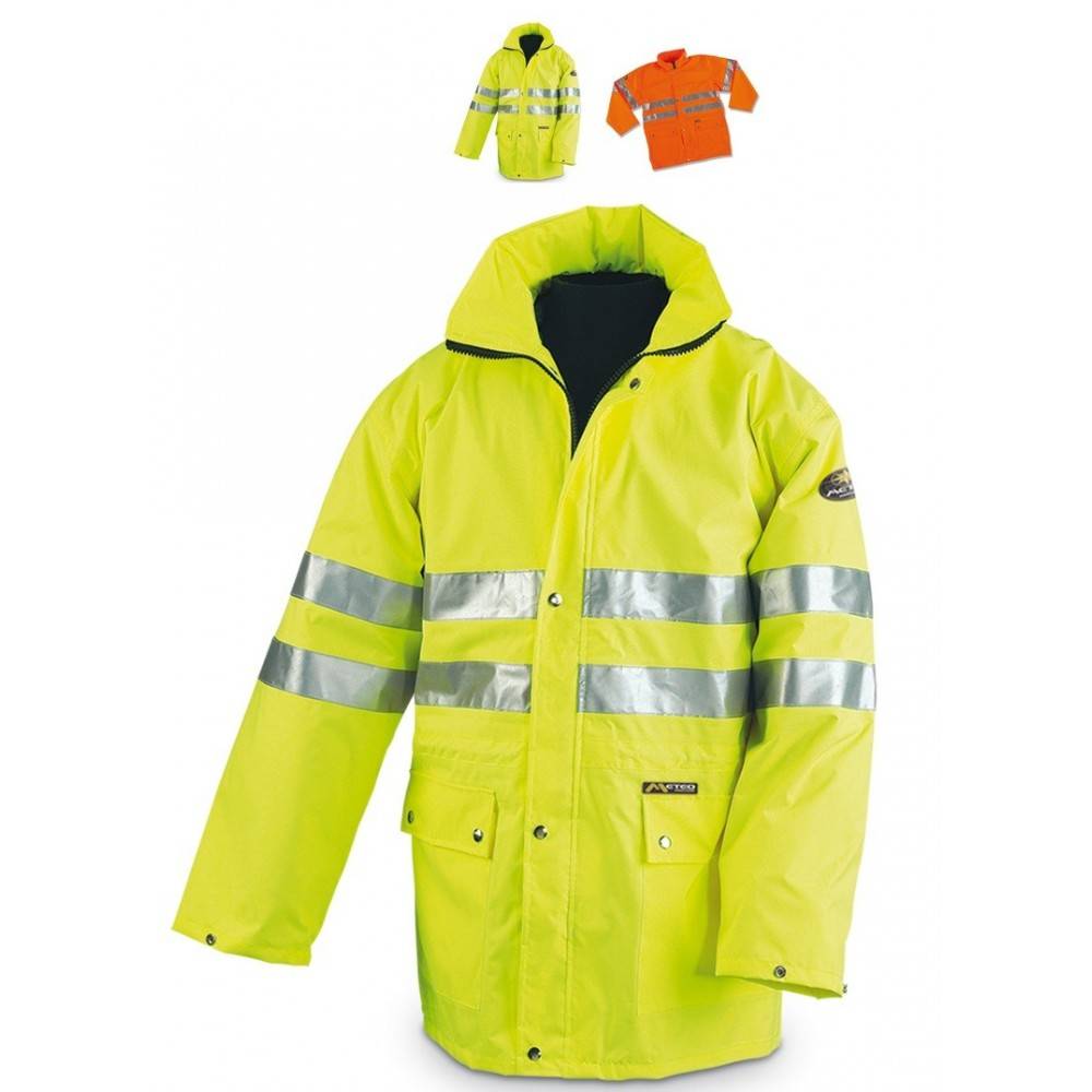  Chubasquero reflectante, nuevo abrigo de algodón para adultos,  color amarillo fluorescente, ropa impermeable (color B, tamaño: XXXL) :  Herramientas y Mejoras del Hogar