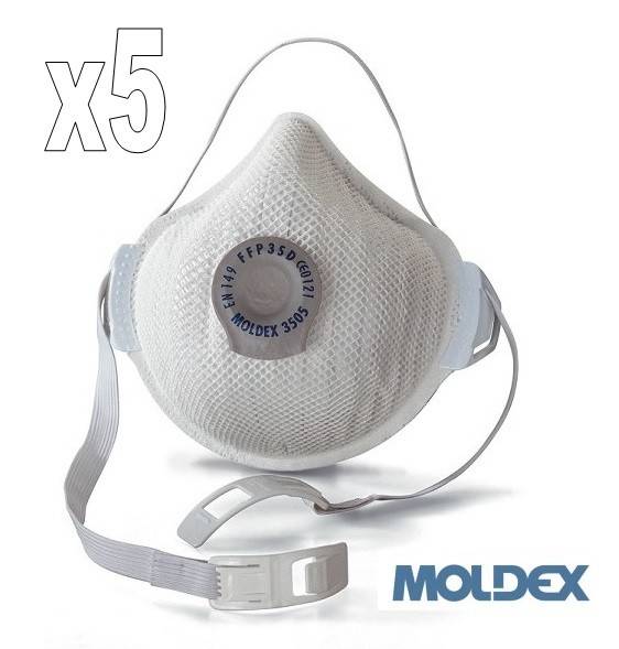 Mascarilla FFP3 con válvula Moldex 2555: protección respiratoria de calidad